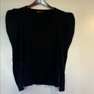 Black V-Neck Women's Sweater